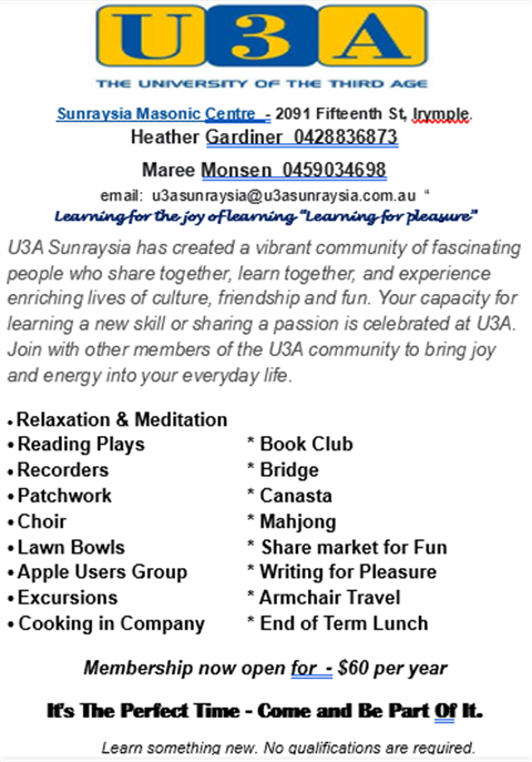 U3A-flyer